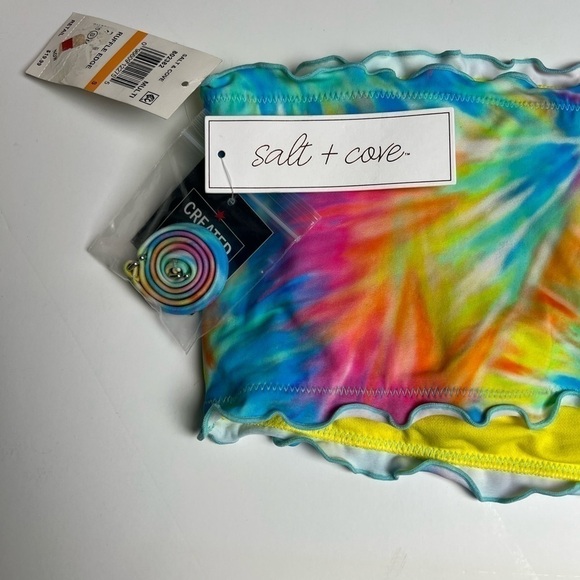 Salt & Cove ruffle edge tie dyed bikini top-NWT - Picture 4 of 4
